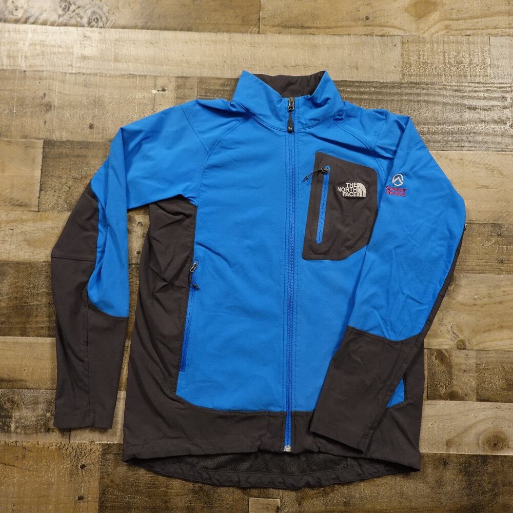 The North Face Summit Series Softshell Jacket Blue/Gray Men’s Size Large